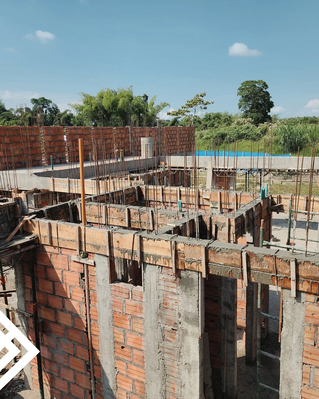 Estructura de vivienda en proceso de construcción
