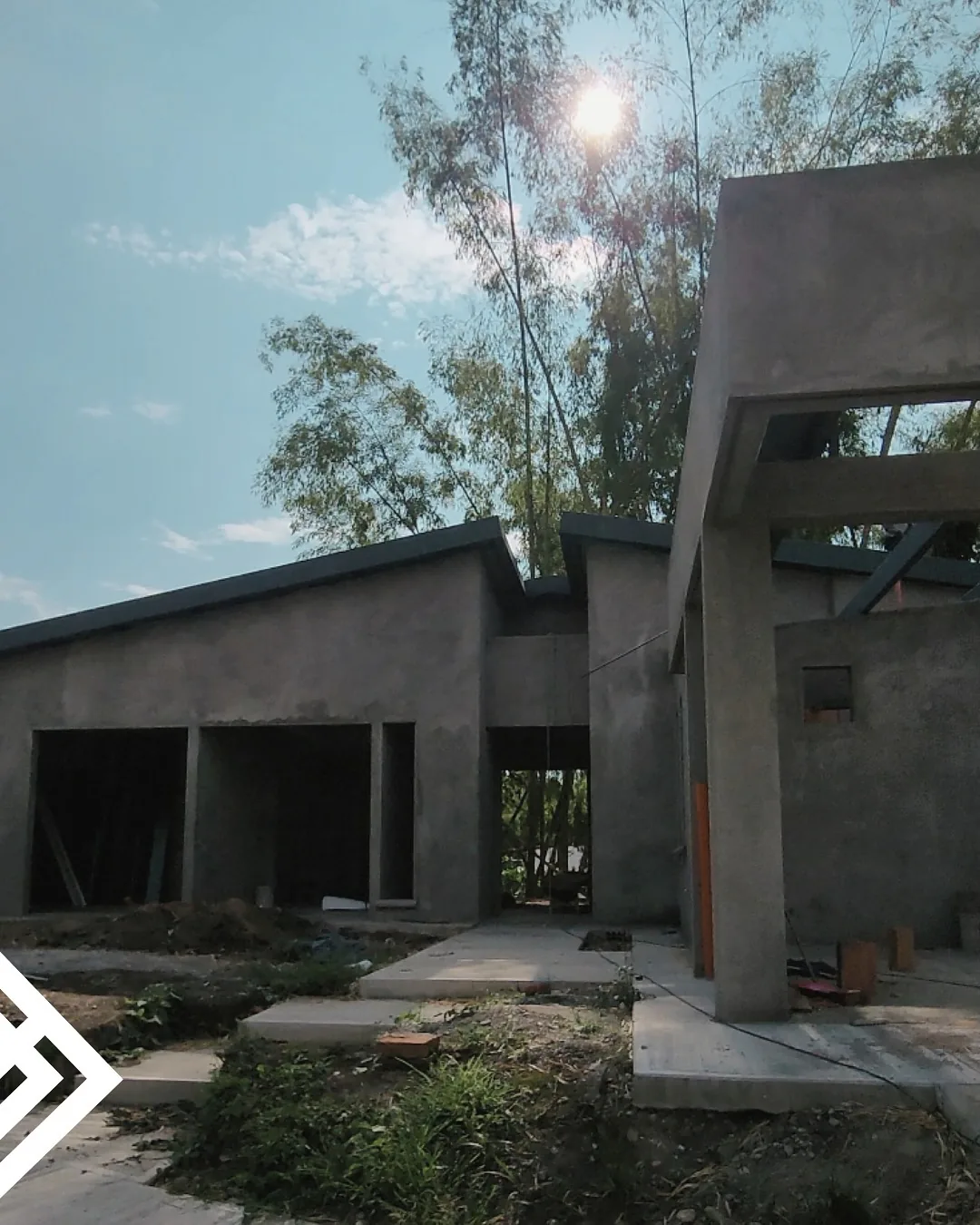 Estructura de vivienda en proceso de construcción